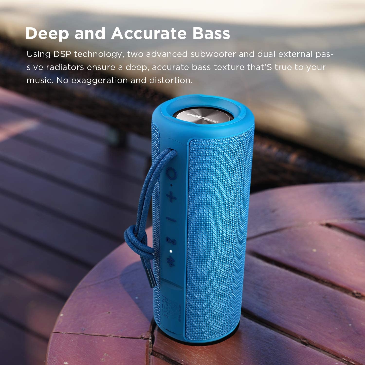 MIATONE Outdoor Portable Bluetooth Speakers Wireless Speaker Waterproof - Pink - Image 9