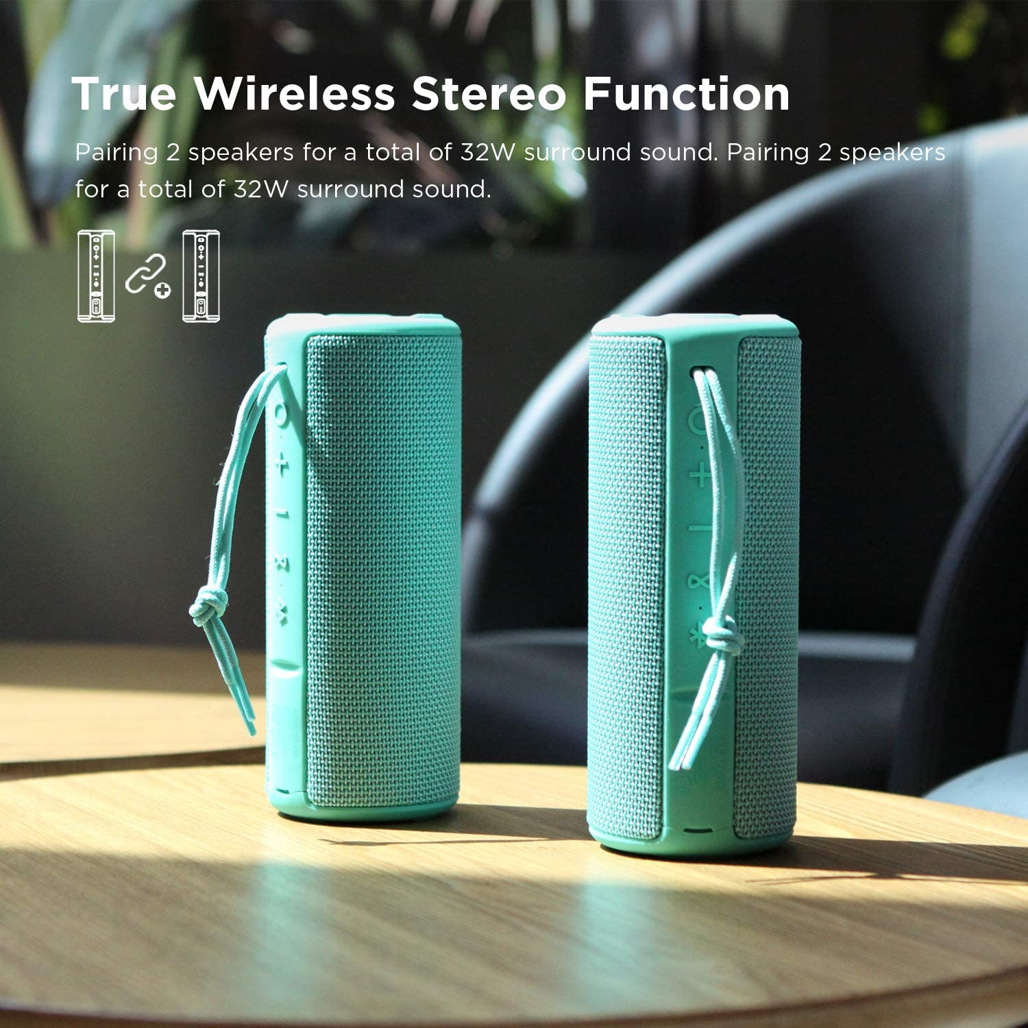 MIATONE Outdoor Portable Bluetooth Speakers Wireless Speaker Waterproof - Pink - Image 29