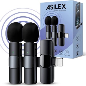 Wireless Microphones | 2Pcs | Microphone for iPhone - Mini Microphone,2.4G Ultra-Low Delay Noise Reduction Chip - Microphone -