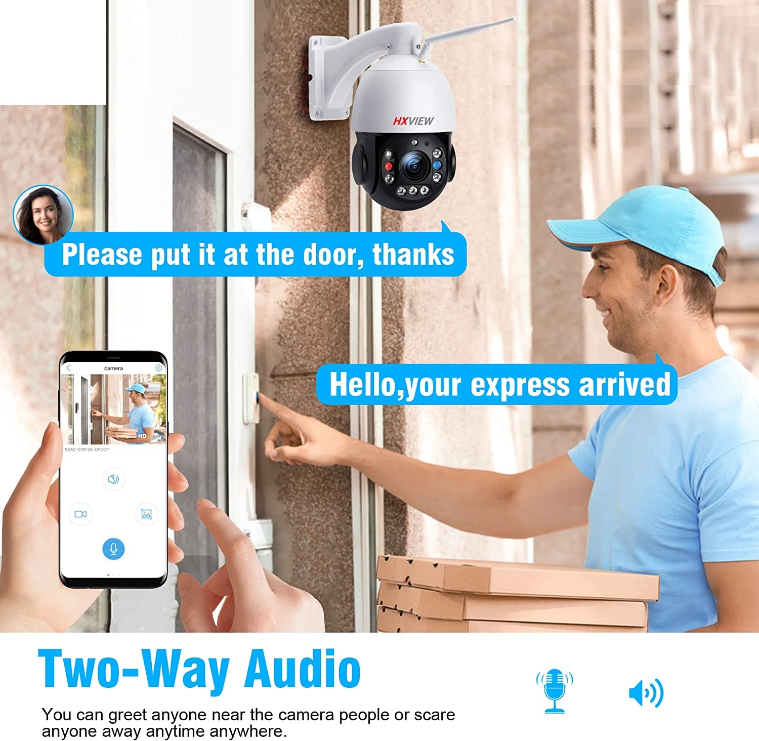 HXVIEW PTZ Security Camera Outdoor 30X Optical Zoom Camera WiFi Wireless 5MP RTSP IP Camera 1000FT Night Vision Auto Tracking - Image 5
