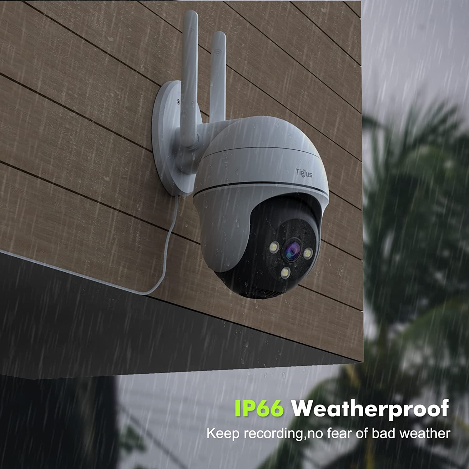 TIEJUS Security Camera Outdoor, 2K Outdoor Security Cameras with 360° PTZ, 2.4G WiFi Wired Home Surveillance Camera, 24/7, 3MP - Image 12