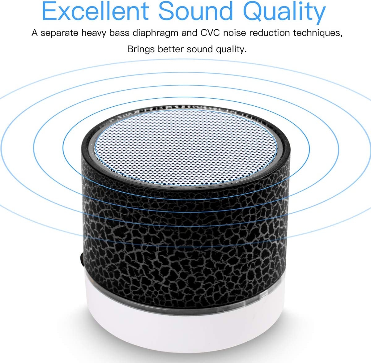 Portable Wireless Mini Bluetooth Speaker,AICase Super Bass Stereo Rechargeable Speaker with LED Lights - Image 34