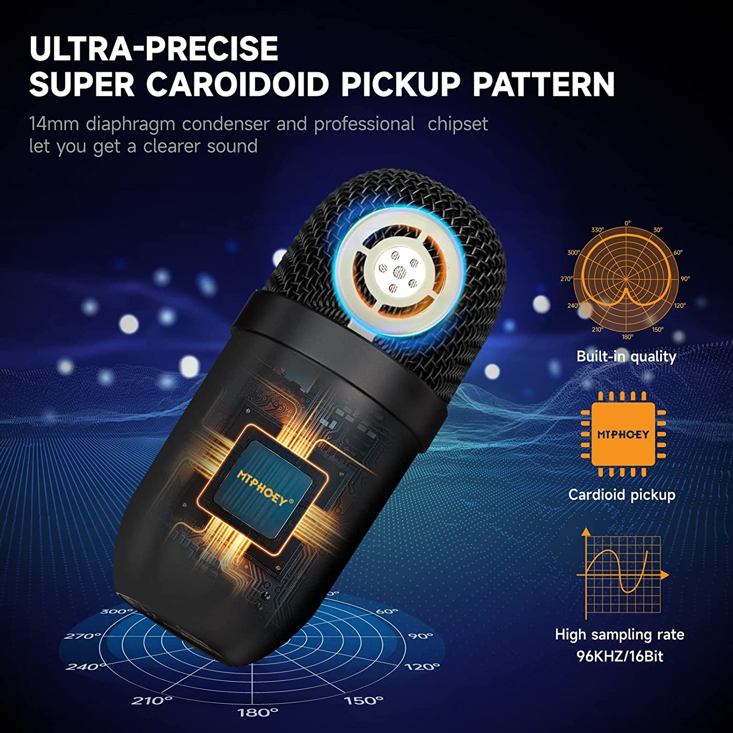 MTPHOEY Podcast Microphone for Phone, Professional USB Microphone for PC/Pad/PS4/i*O*S/Android,Computer Mic with Noise - Image 2