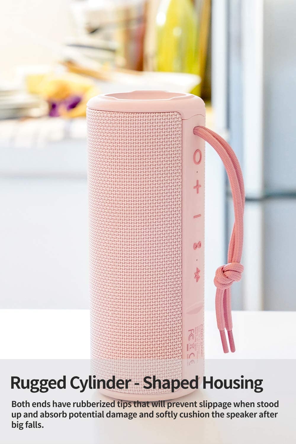 MIATONE Outdoor Portable Bluetooth Speakers Wireless Speaker Waterproof - Pink - Image 6