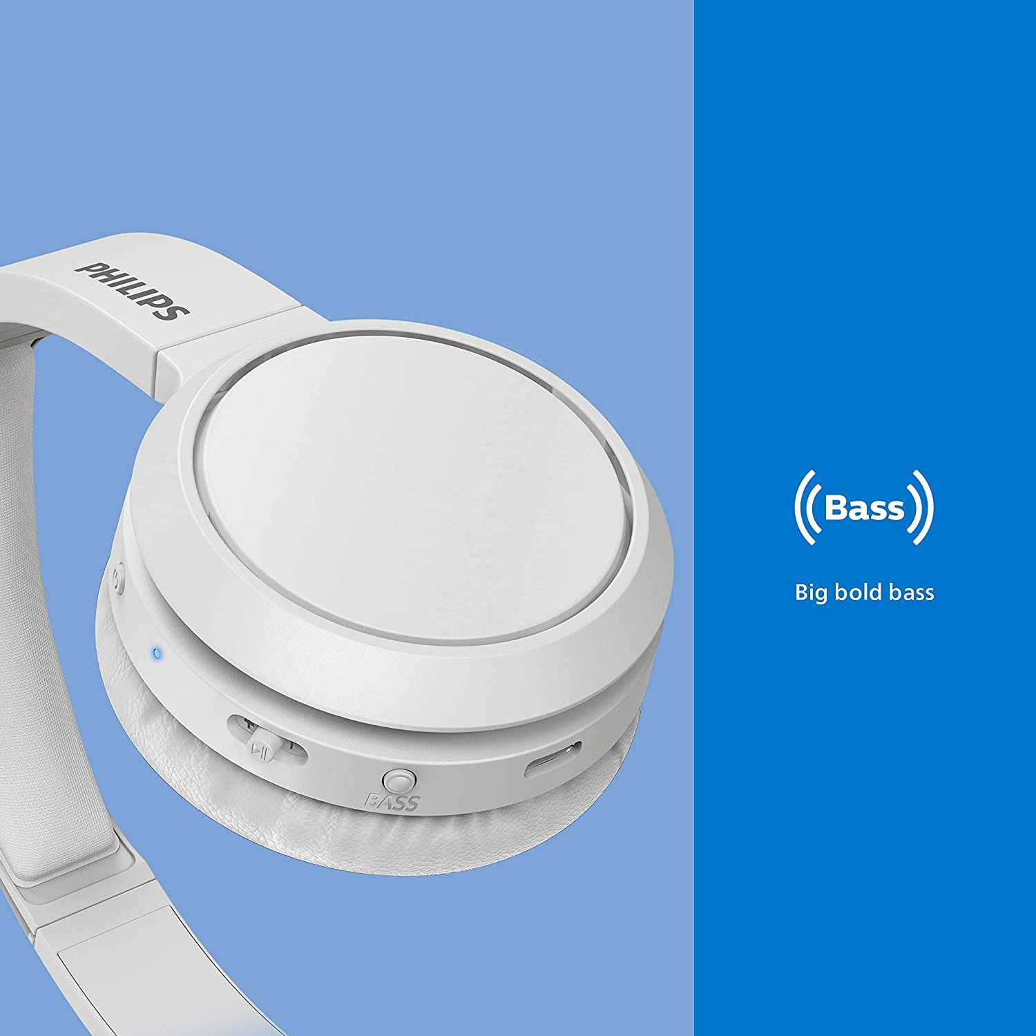 Philips H4205 On-Ear Wireless Headphones with 32mm Drivers and BASS Boost on-Demand, Blue - Image 27