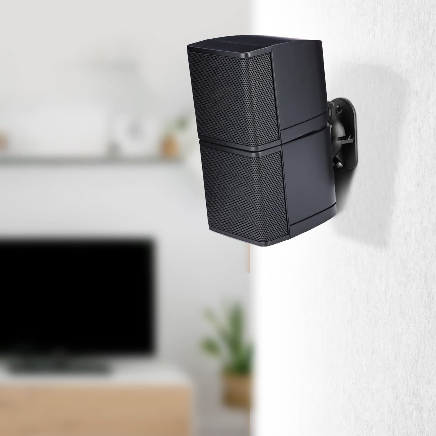 TNP Universal Satellite Speaker Wall Mount Bracket Ceiling Mount Clamp with Adjustable Swivel and Tilt Angle Rotation For Home - Image 7