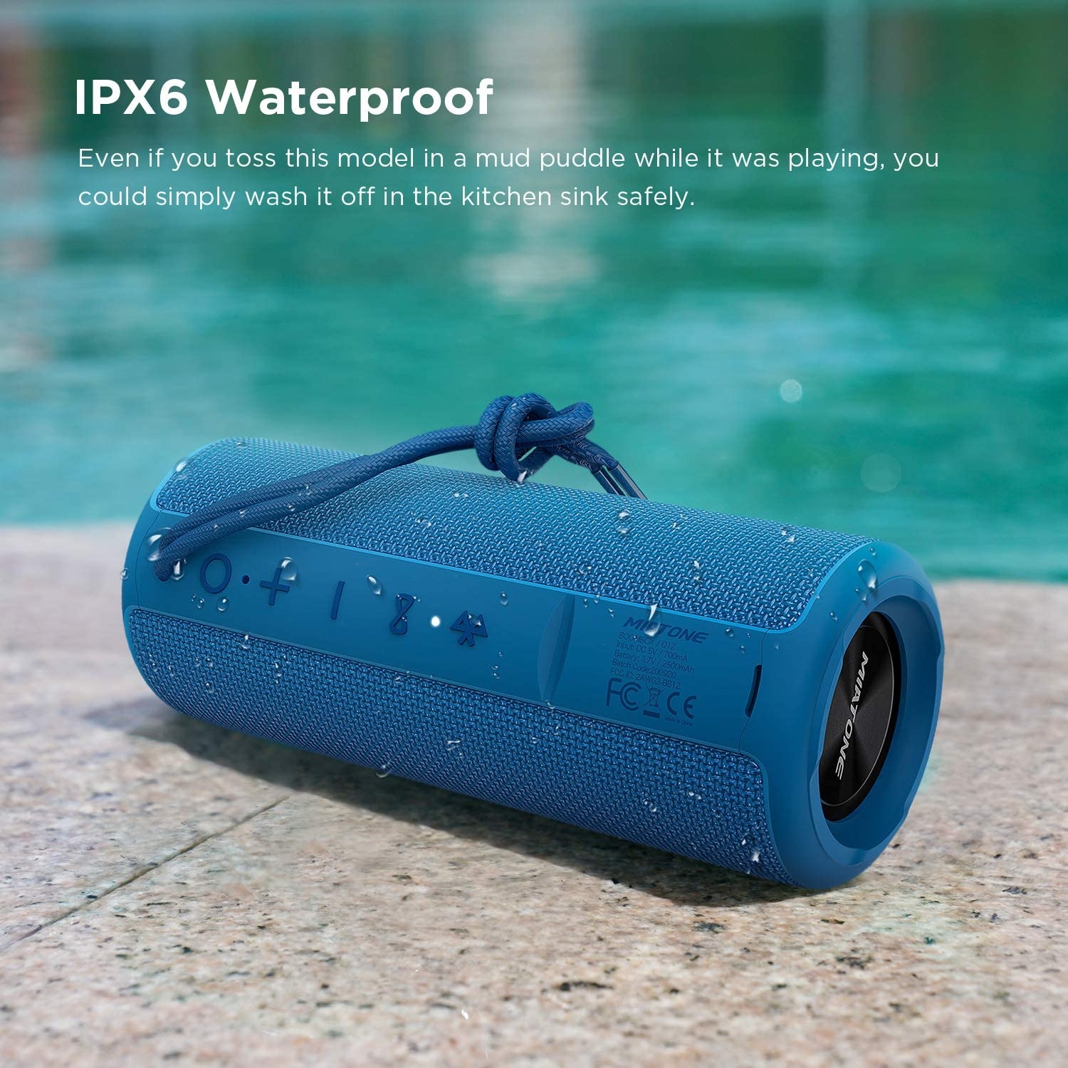 MIATONE Outdoor Portable Bluetooth Speakers Wireless Speaker Waterproof - Pink - Image 10