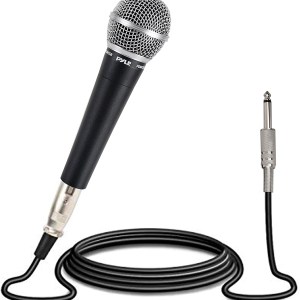 Pyle-Pro Includes 15ft XLR Cable to 1/4'' Audio Connection, Connector, Black, 10.10in. x 5.00in. x 3.30in. (PDMIC58)