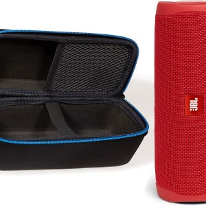 JBL Flip 5 Waterproof Portable Wireless Bluetooth Speaker Bundle with divvi! Protective Hardshell Case - Black