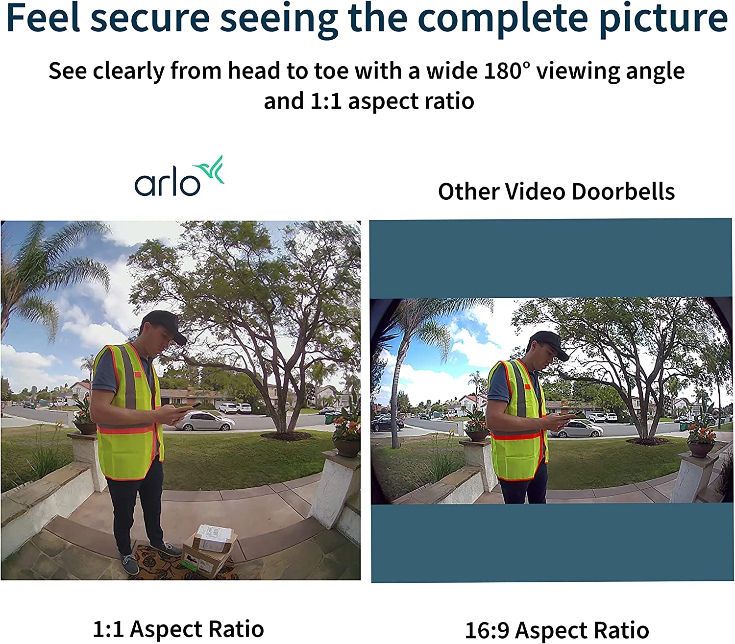 Arlo Essential Wired Video Doorbell - HD Video, 180° View, Night Vision, 2 Way Audio, DIY Installation (wiring required), - Image 5