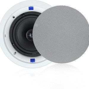 STUDIOFINIX 6.5 Inch in-Ceiling Round Speaker 2-Way Passive Flush Mount Home Speaker System-Easy Installation for