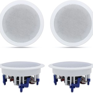 Herdio 5.25'' in Ceiling Speakers 600W 2-Way Flush Mount in Wall Speaker for Home Theater, Indoor, Bathroom, Office, Covered