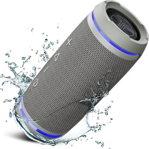 TREBLAB HD77 - Bluetooth Speaker - Loud 360° HD Surround Sound w/Bass, 30W Stereo, IPX6 Waterproof, 20H Battery Portable