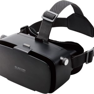 Elecom VRG-2D3D02BK VR Goggles, Smartphone with Glasses, Adjustable Eye Width, Adjustable Focus, 4.8 - 7 Inches, Compatible with iPhone, Android, 2D, 3D, Aspherical Optical Lens, Youtube Video, etc