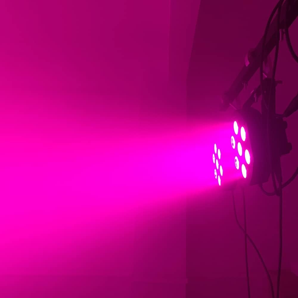 HYUDJ Stage Lights 7x12W Uplights with Strict Testing 4in1 RGBW LED Par Lights Sound Activated DMX512 Control Bright DJ Par - Image 8