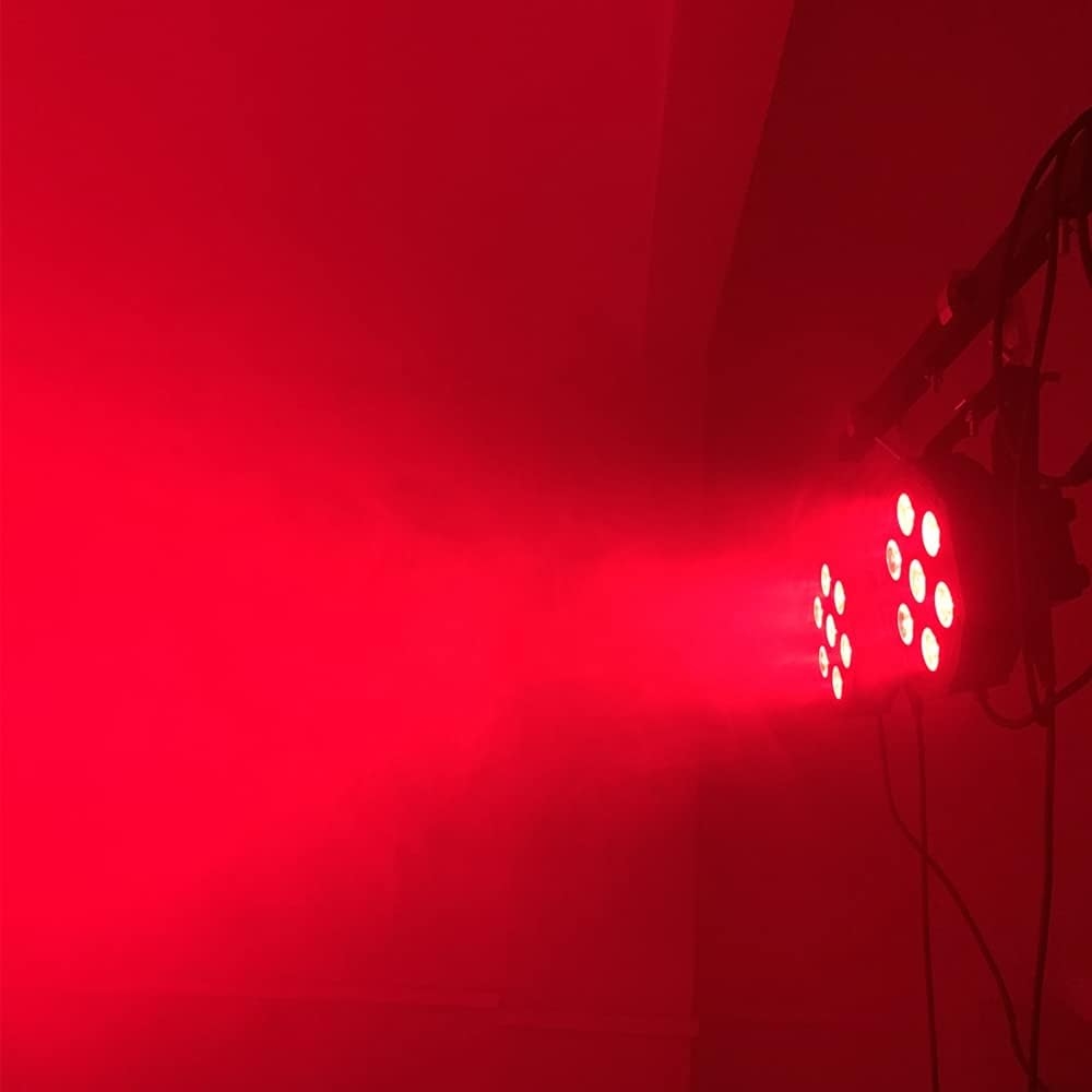 HYUDJ Stage Lights 7x12W Uplights with Strict Testing 4in1 RGBW LED Par Lights Sound Activated DMX512 Control Bright DJ Par - Image 4