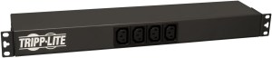 Tripp Lite Basic PDU, 14 Outlets (12 C13, 2 C19), 100-240V, C20 with L6-20P Adapter, 1.6-3.8kW, 12 ft. Cord, 1U Rack-Mount