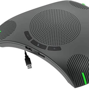 Conference Microphone USB Speakerphone Microphone for Business Conference,360° Omnidirectional Microphone Intelligent DSP Noise