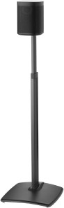 Sanus Adjustable Height Wireless Speaker Stands Designed for SONOS ONE, ONE SL, Play:1, and Play:3 - Tool-Free Height Adjust Up