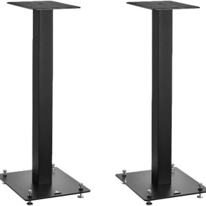 Triangle S01 Solid Bookshelf Speaker Stands with Non-Slip, Anti-Scratch Felt, Steel Construction and Set of 4 Height-Adjustable