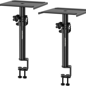 Vondynote Set of 2 Studio Monitor Stands Desktop Speaker Stands with Desk Clamp