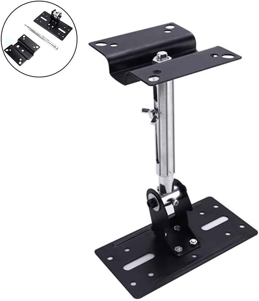 YEBDD Space Saving 180 Degree Adjustable Durable Black Ktv Holder Easy Install Wall Mount Steel Speaker Bracket Ceiling Home - Image 3