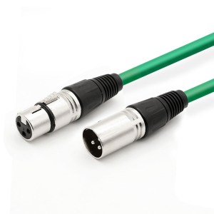 Dremake 16.5 Feet Sound Speaker Cable 3 Prong Microphone XLR Cable 3Pin XLR Male to XLR Female Snake Cord for Performance,