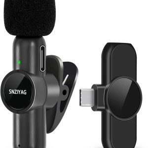 SNZIYAG Wireless Lavalier Microphone for Android Phone,Plug-Play Wireless Mic for video Recording,Professional Lav Mic for