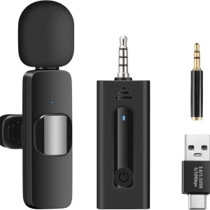 DXQMY Wireless Lapel Microphone for Camera/Computer/Laptop/MacBook/iPhone/iPad/Android Phone/Tablet, Professional Lavalier Clip