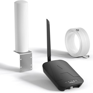 Cell Phone Signal Booster for All Carriers, Boost 4G LTE 5G Signal on Band 12/5/2/4/25/17, Up to 1,500 Sq Ft, 65dB Four Band