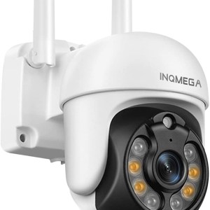 INQMEGA TUYA PTZ Camera Outdoor, 3MP Security Home Surveillance Camera with 2.4G WiFi, Waterproof IP Wireless Camera, Color