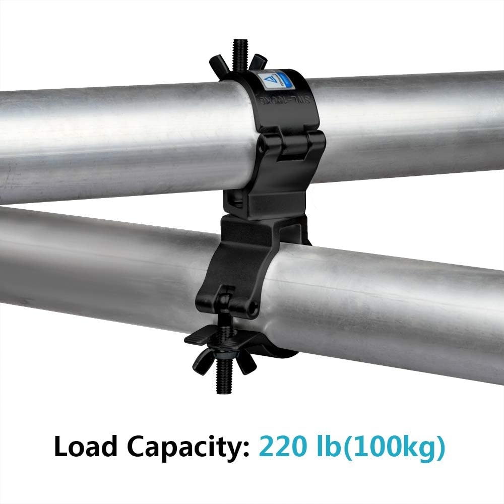 GBGS Lighting Truss Swivel Coupler DJ Light Clamps 2 Inch Heavy Duty Aluminum Alloy 220 LBs for 1.88-2 Inch Pipe 4 Pack - Image 2