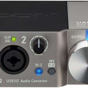 Zoom UAC-2 USB 3.0 Audio Interface, 2 In/2 Out Audio Interface, 2 Mic/Line/Hi-Z Inputs, MIDI I/O, Headphone Output, 2 Line