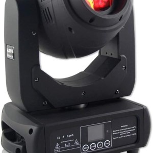 V-Show LED Moving Head Spot 150W DJ Light -15 Gobos,3 Facet Prism,Sound Activated and DMX 512 Control,14/16 Channel Spot Light