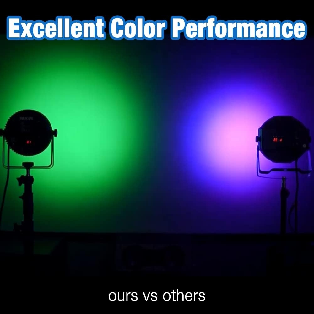 RIUKOE Stage Light Led Par Aluminum Cast Fanless Accent Light DMX RGBW 96W Dj Lights Sound Activated Powerful SlimPAR Led Wash - Image 5