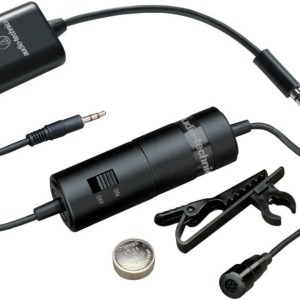 Audio-Technica ATR-3350IS Omnidirectional Condenser Lavalier Mic with Smartphone Adapter