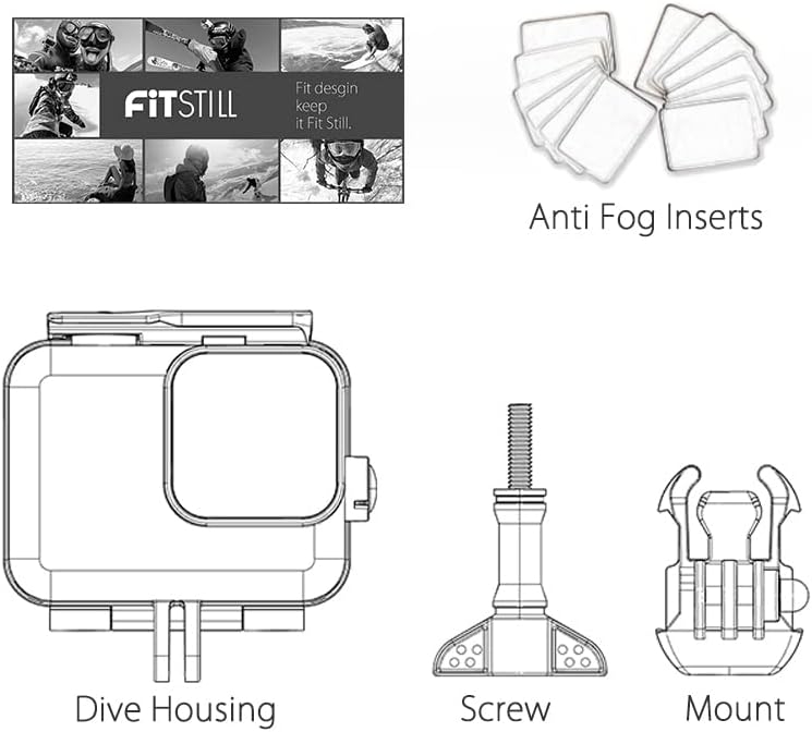 FitStill 60M Waterproof Case for GoPro Hero 11 Black/Hero 10 Black/Hero 9 Black, Protective Underwater Dive Housing Shell with - Image 16