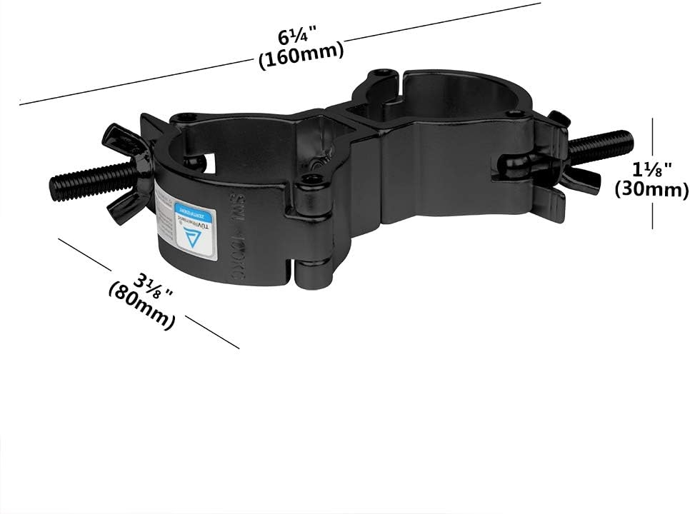 GBGS Lighting Truss Swivel Coupler DJ Light Clamps 2 Inch Heavy Duty Aluminum Alloy 220 LBs for 1.88-2 Inch Pipe 4 Pack - Image 5