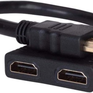 HDMI Splitter Adapter 1080P HDMI Male to HDMI Dual Female 1 in 2 Out HDMI Splitter Cable in HD, LED, LCD, TV Signal One in,Two