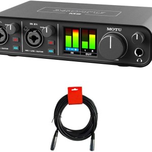 Motu M2 2x2 USB-C Audio Interface with XLR-XLR Cable Bundle