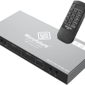 HDMI Matrix Switch 4x2 Ver.2023 4K@60Hz HDR & Dobly Vision ARC/SPDIF 5.1CH, Scaler 4K to 1080P Synch, HDCP 2.2 18Gbps, HDMI 2.0b