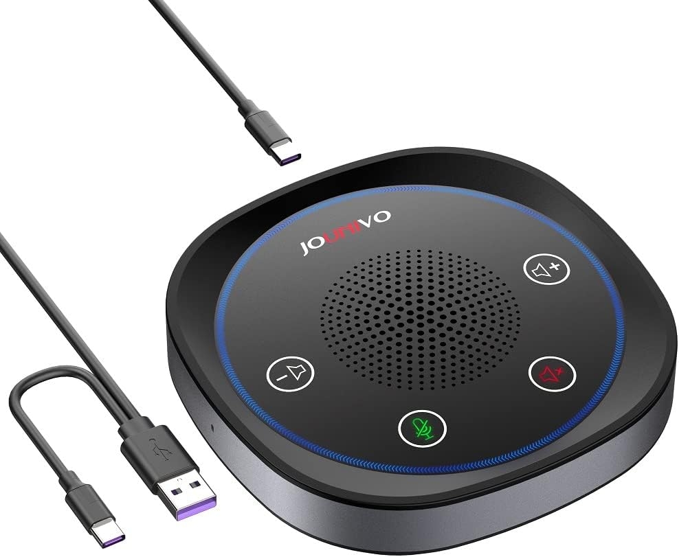 USB Speakerphone Microphone, Conference Speaker Omnidirectional Computer Mic, with 360º Voice Pickup, Touch-Sensor Buttons for - Image 8