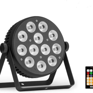 RIUKOE Stage Light Led Par Aluminum Cast Fanless Accent Light DMX RGBW 96W Dj Lights Sound Activated Powerful SlimPAR Led Wash