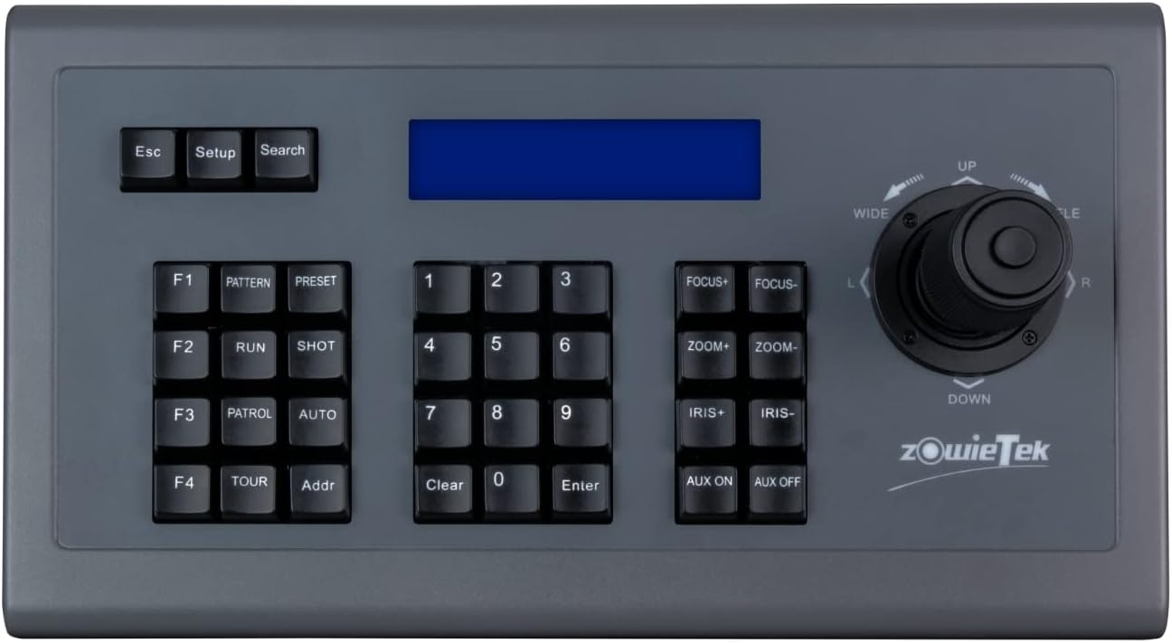 Zowietek New Gen PTZ IP Keyboard | Network Controller | 4D Joystick with POE | 5 Inch LCD Screen | Decoding H.264 and H.265 | - Image 11