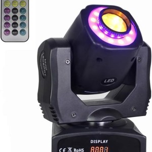 Moving Head Dj Lights 60w Led Stage Lights Dmx 512 Sound Activated 3 Beam Light Dj 24 Gobo DJ Light for Nightclub Lights, disco,