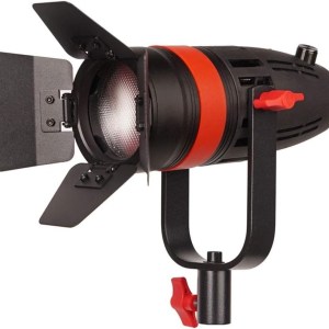 CAME-TV Boltzen F-55W COB Fresnel Focusable Led Video Light, High Output 55W Daylight 5600K CRI96+ TLCI97+Dimmable 0%-100% Dual