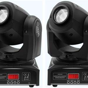 Stage Lights Moving Head Light 8 Gobos 8 Colors 11 Channels 2PCS 90W Spotlight DMX 512 with Sound Activated for Wedding DJ Party
