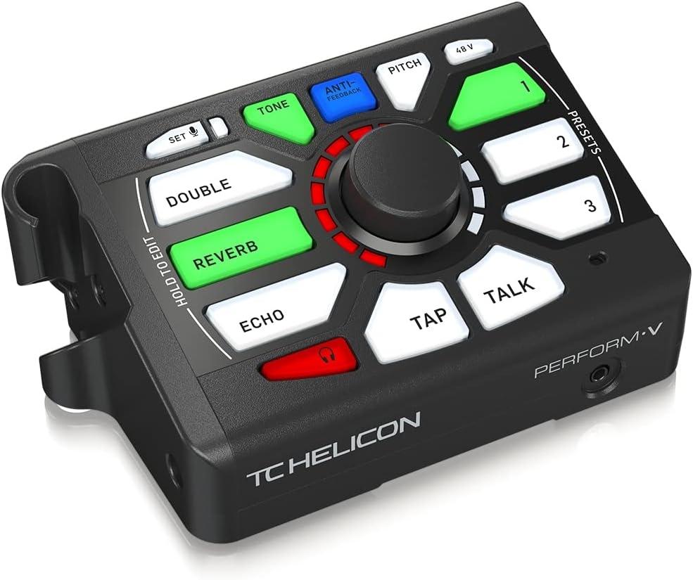 TC Helicon PERFORM-V Ultimate Mic Stand-Mount Vocal Processor for Quick and Easy Studio-Quality Sound with Expandable Effects - Image 3