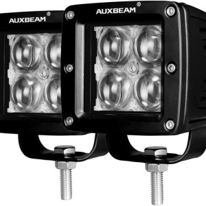 Auxbeam 3 Inch LED Light Bar 20w LED Pods Fog Lights Square Cube Lights Spot Beam Driving Light Waterproof for Offroad Truck 4WD