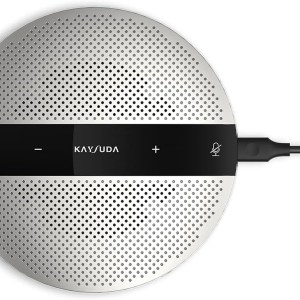 KAYSUDA USB Speaker Phone 360° Omnidirectional Microphone Portable Conference Speakerphone Echo Cancellation for Teams, Zoom,